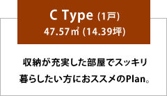 C Type (1戸)47.57u (14.39坪)